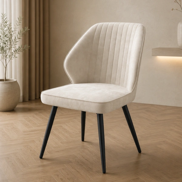 Стул MICHAEL-R CREAM BRANDY 3 BK Конусные